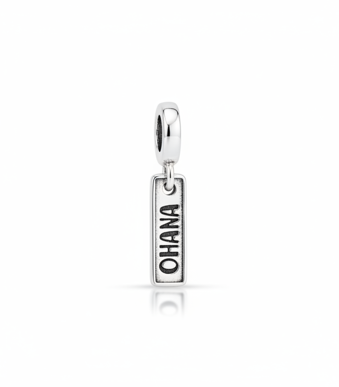 Charm placa Ohana plata 925