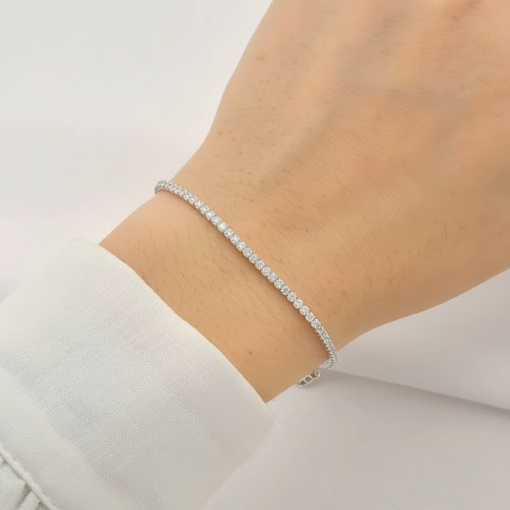 Pulsera Riviera Piedra Cristal 2 mm - Imagen 2